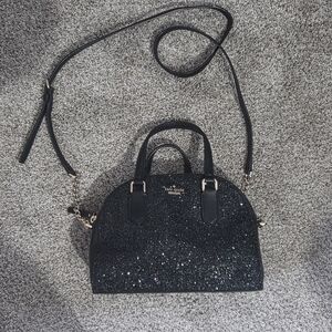 Kate Spade Black Crossbody Bag with Glossy Finish